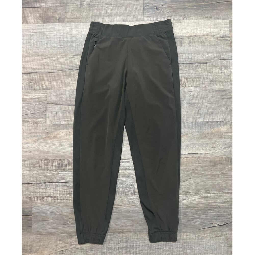 Athleta Brooklyn Jogger Pants Size 4 Pull On Pockets Stretch Grey Green Athletic